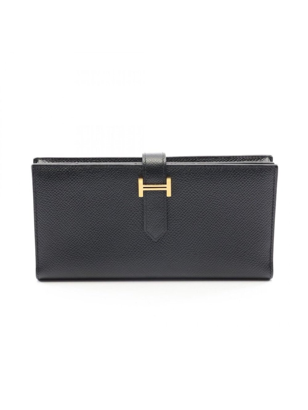 Hermes Bifold Wallet Bearn Soufflet Black